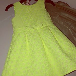 Little girls Dress worn once! 5t lime green